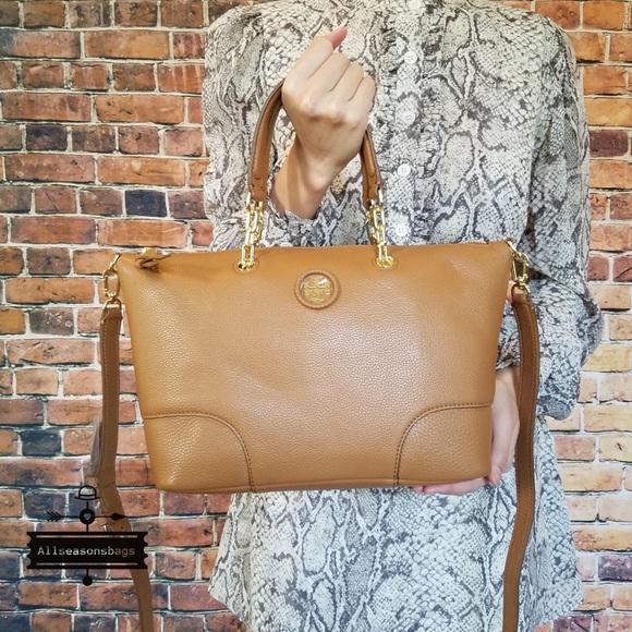 🔽Tory burch whipstitch slouchy crossbody satchel - Picture 2 of 8